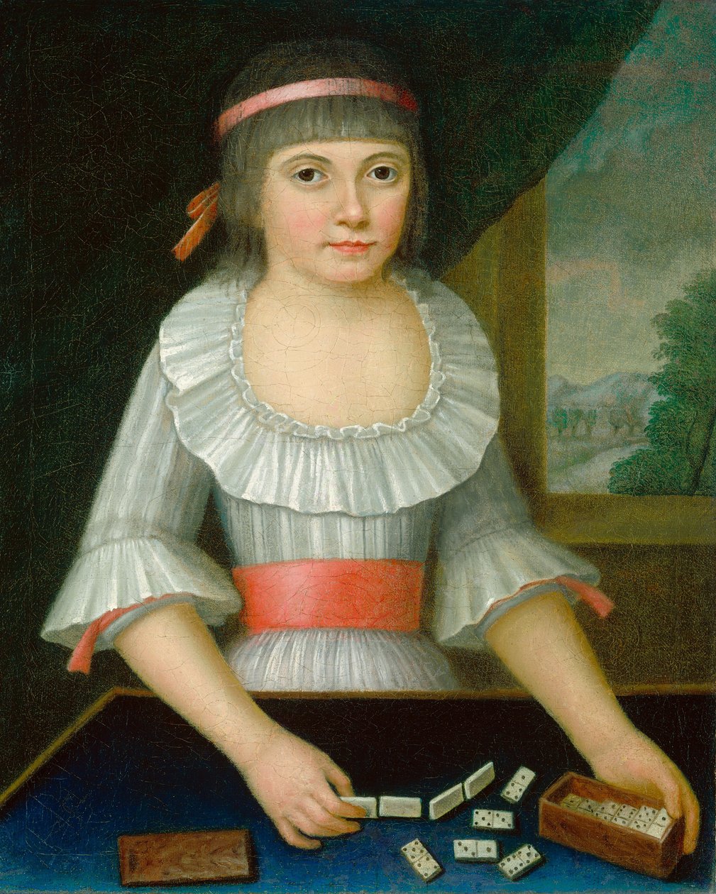 Dziewczyna z domina, c. 1790. autorstwa Unbekannt