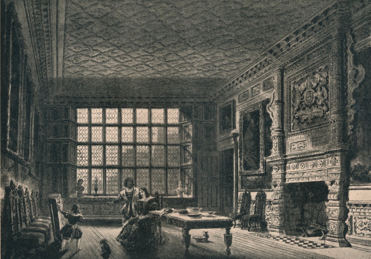 Pokój elżbietański, opactwo Coombe, Warwickshire, 1915 autorstwa Unbekannt