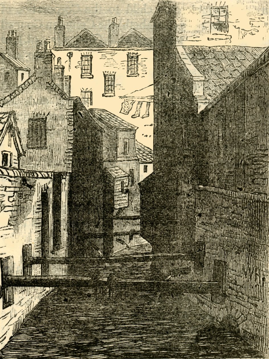 The Fleet Ditch, z Czerwonego Lwa., ok. 1872 r. autorstwa Unbekannt