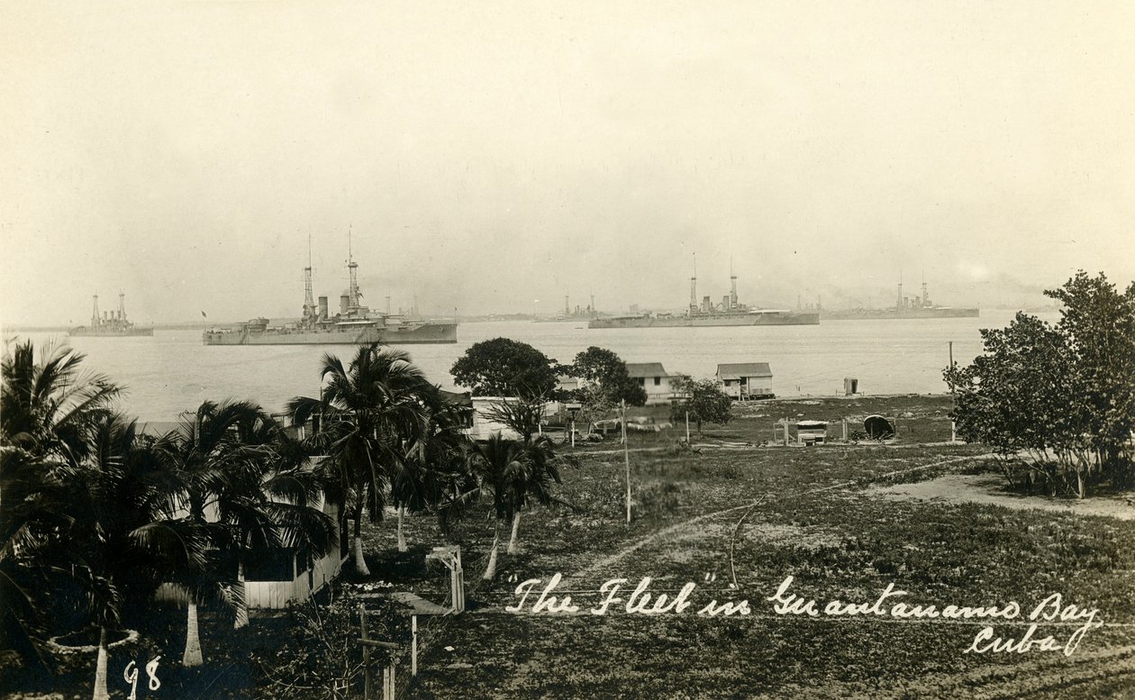 Flota w zatoce Guantanamo na Kubie, ok. 1919. autorstwa Unbekannt
