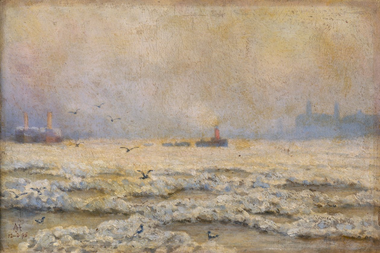„Zamarznięta Tamiza w Greenwich”, 1895 r. autorstwa Unbekannt