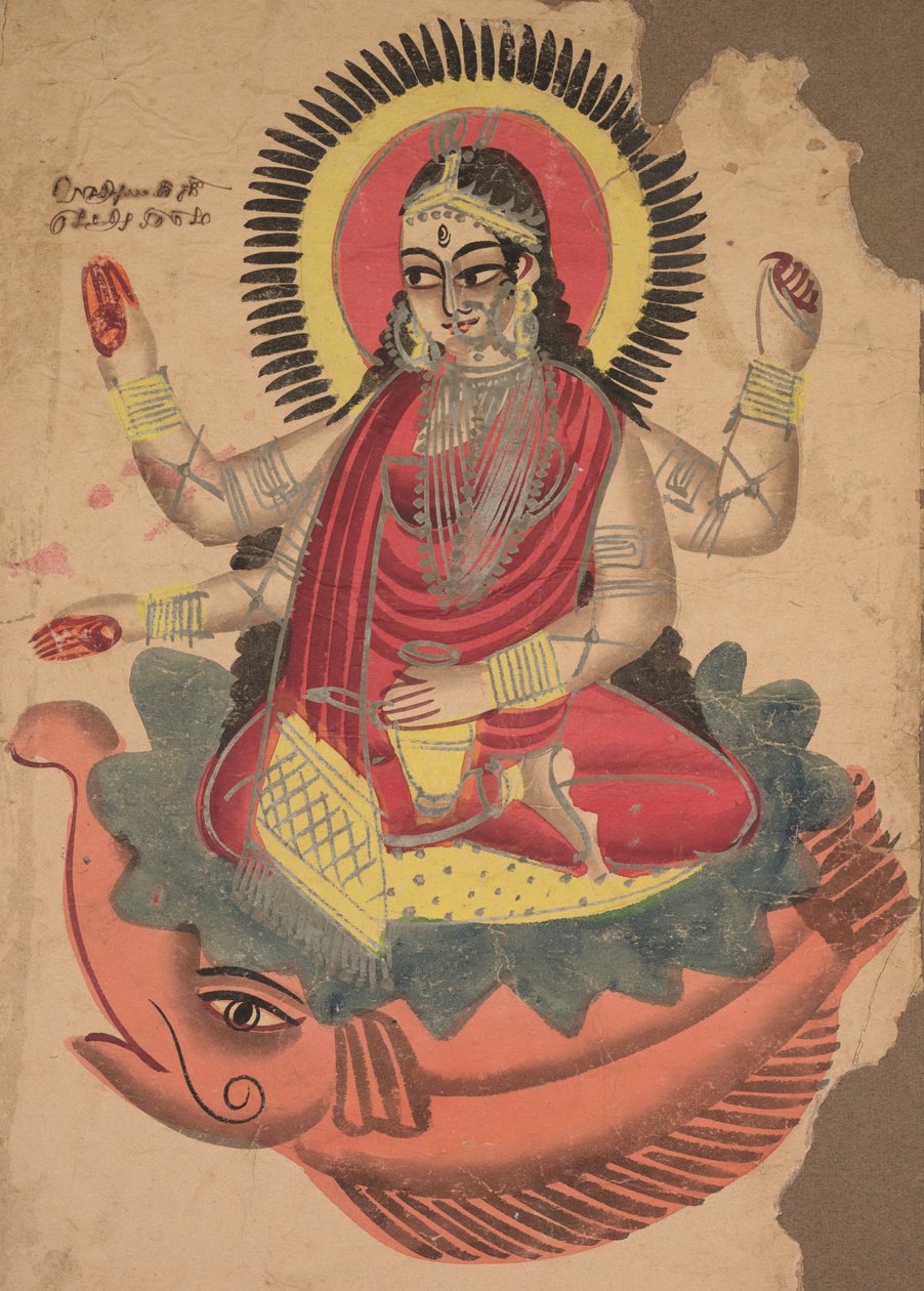 Bogini Ganga, 1800 rok. autorstwa Unbekannt
