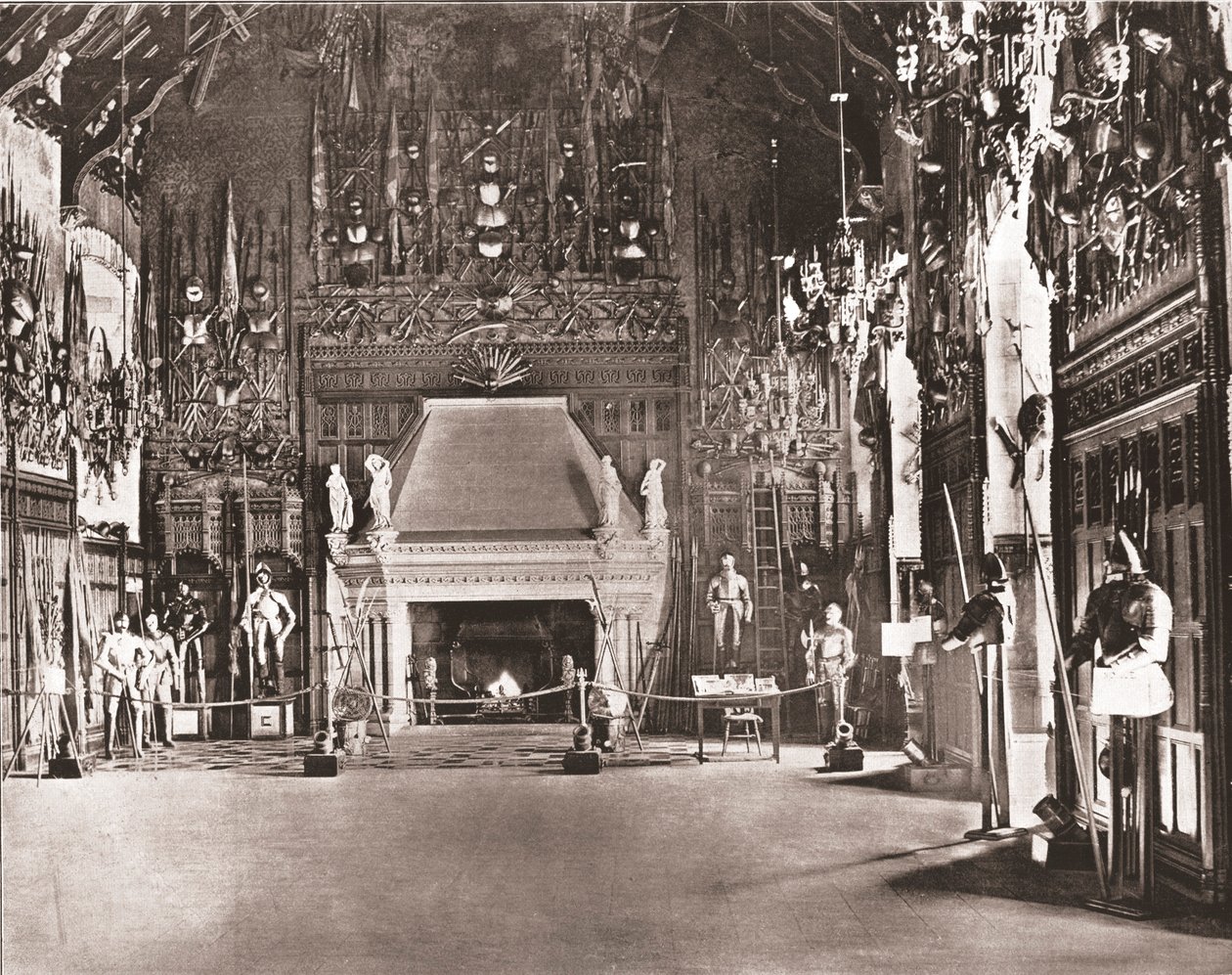 Wielka Sala, Zamek w Edynburgu, Edynburg, Szkocja, 1894. autorstwa Unbekannt