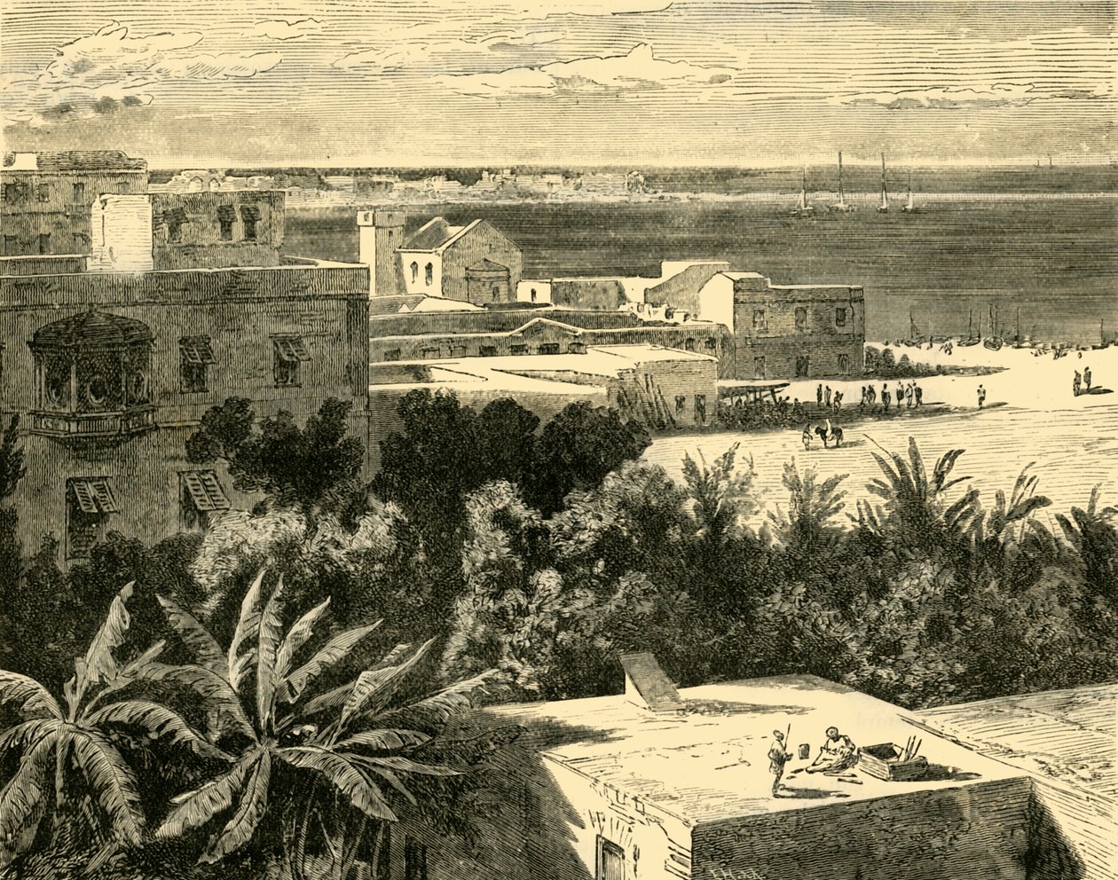 Wielki Port w Aleksandrii, 1890. autorstwa Unbekannt