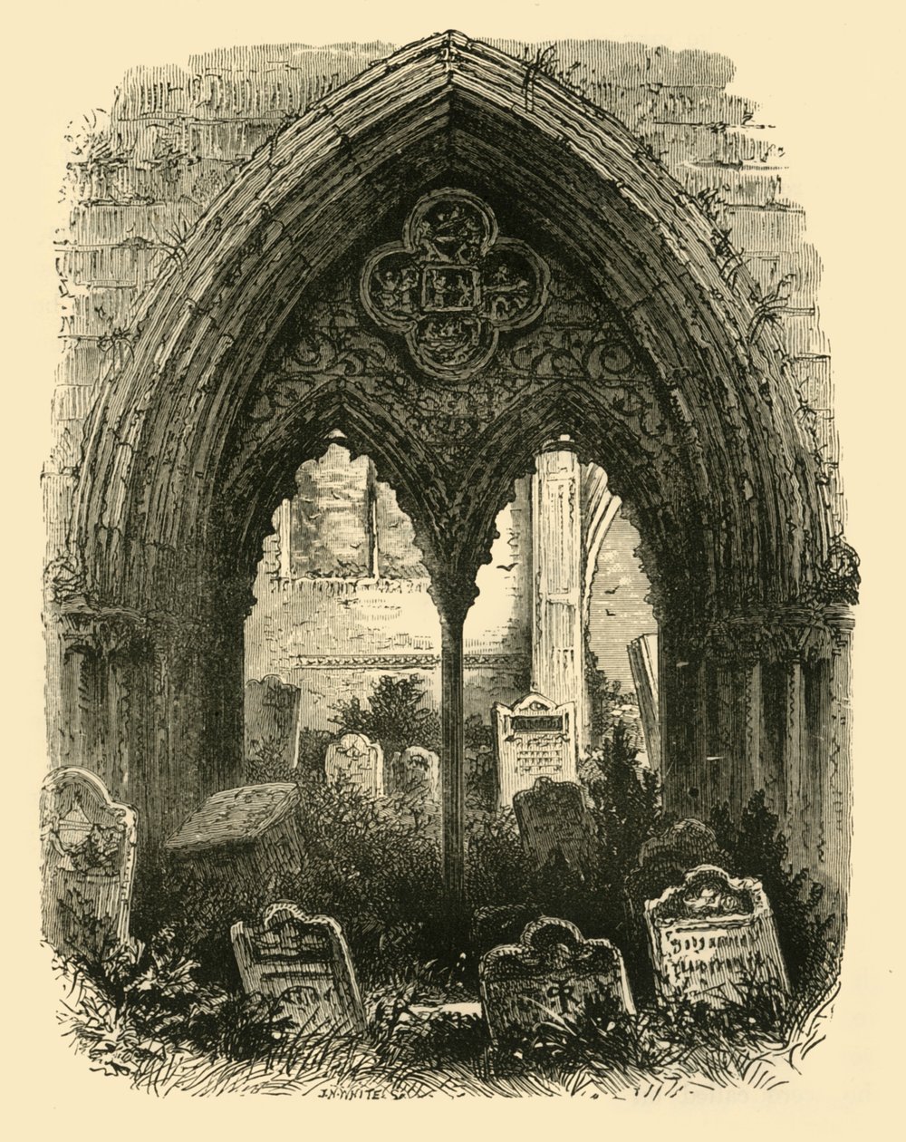 Wielki Portal, Opactwo Crowland, 1898. autorstwa Unbekannt