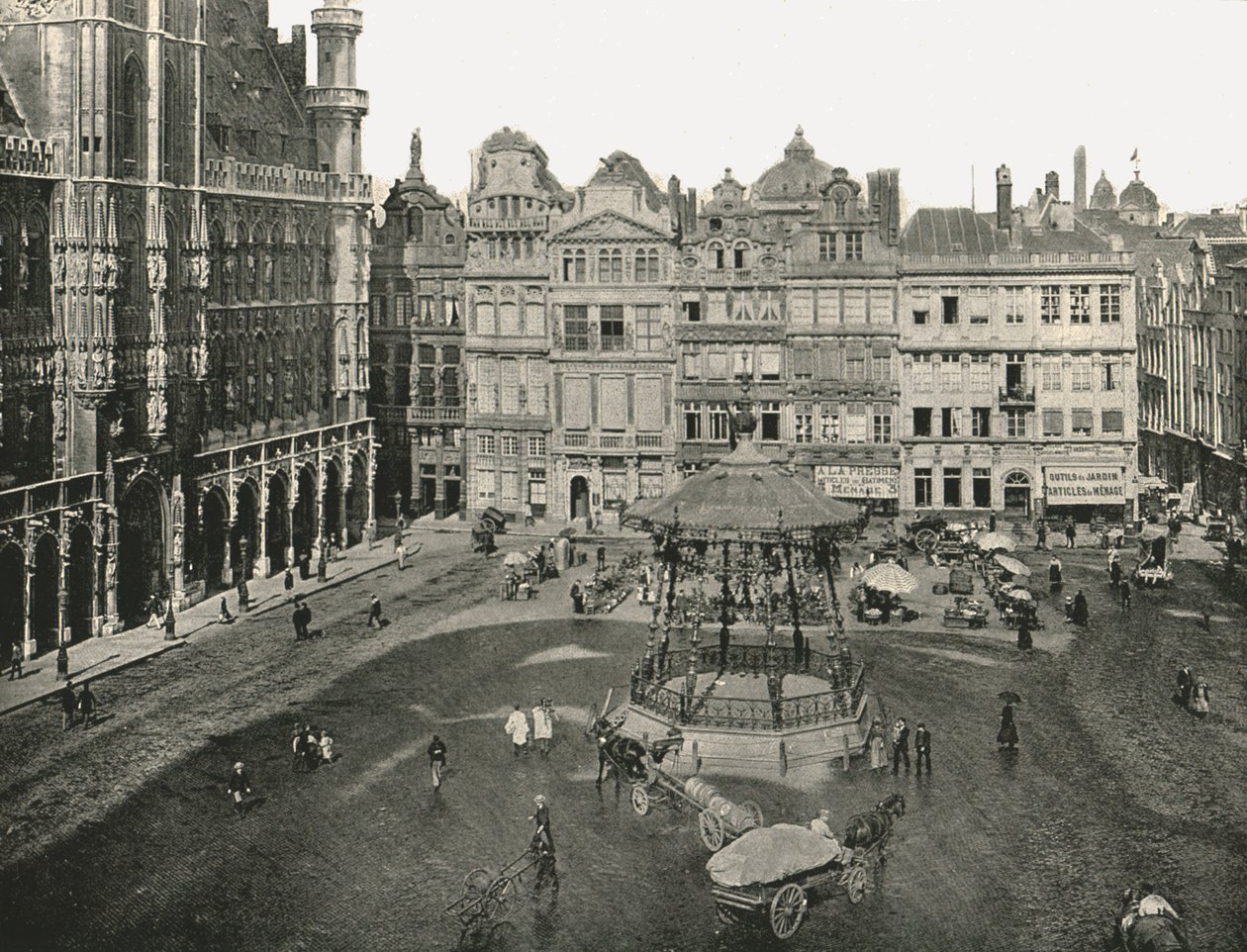 Hotel de Ville, Bruksela, Belgia, 1895. autorstwa Unbekannt
