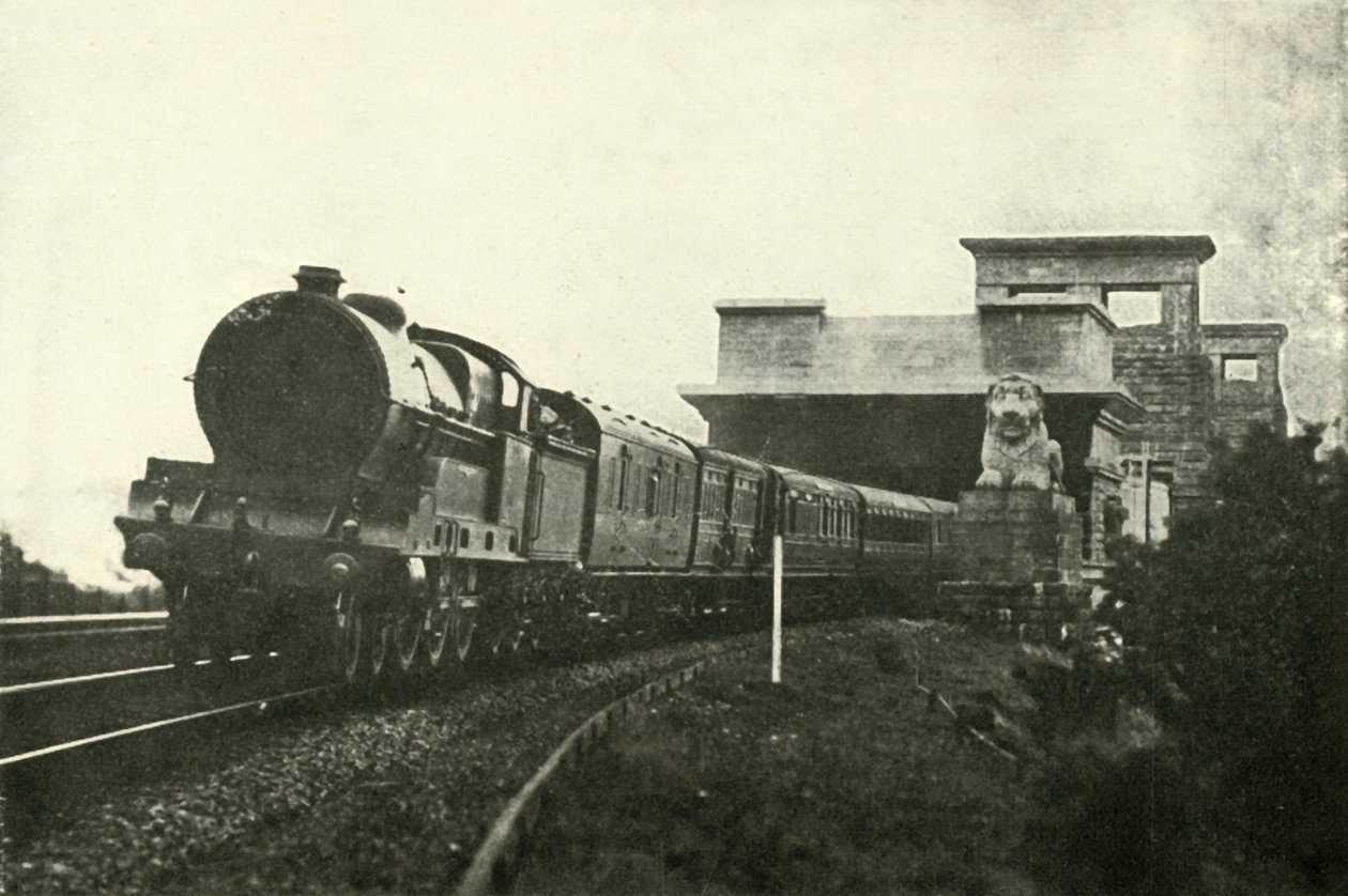 Poczta irlandzka opuszcza most Menai, ok. 1930. autorstwa Unbekannt