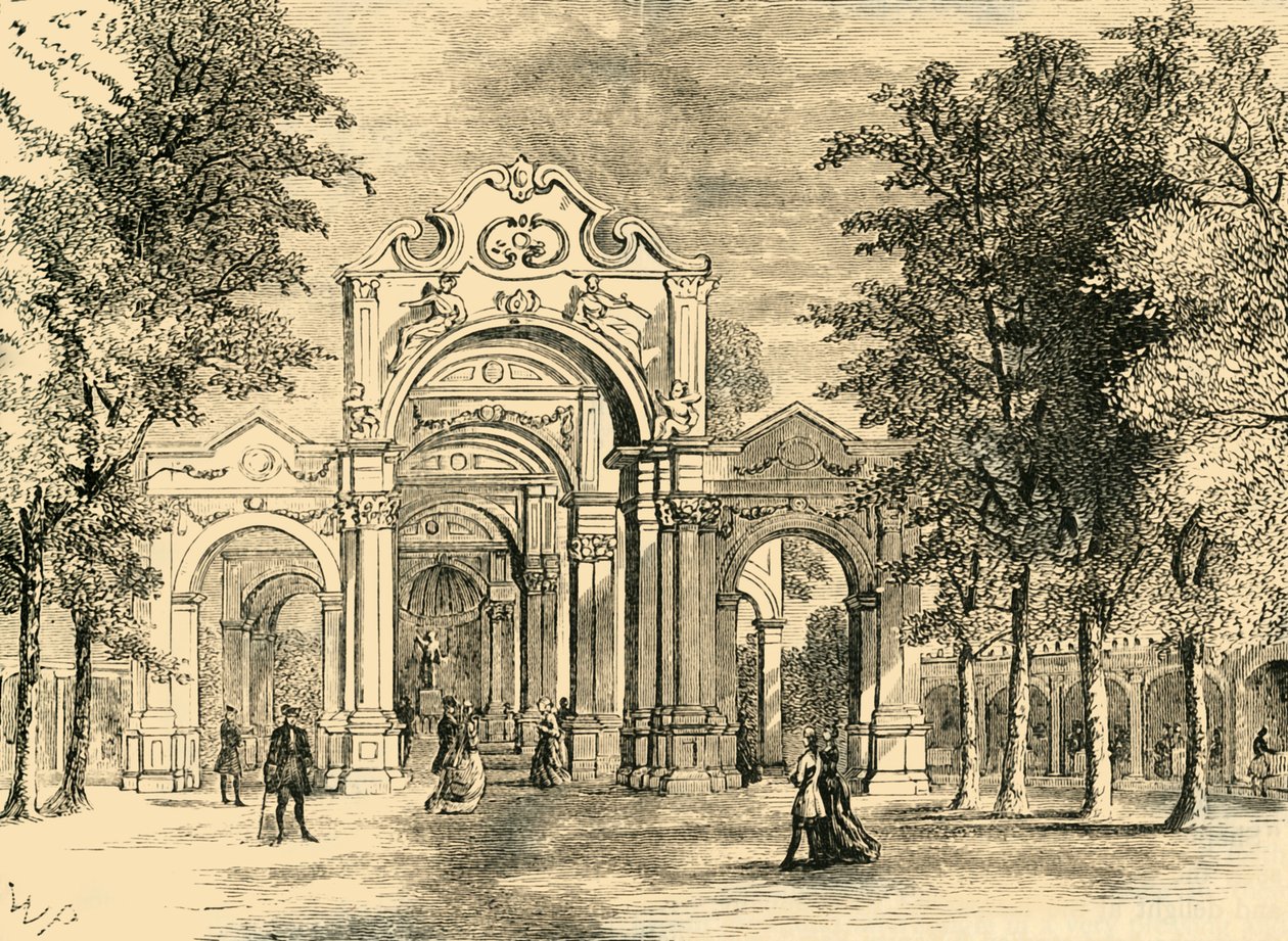 The Italian Walk, Ogrody Vauxhall, c1878. autorstwa Unbekannt