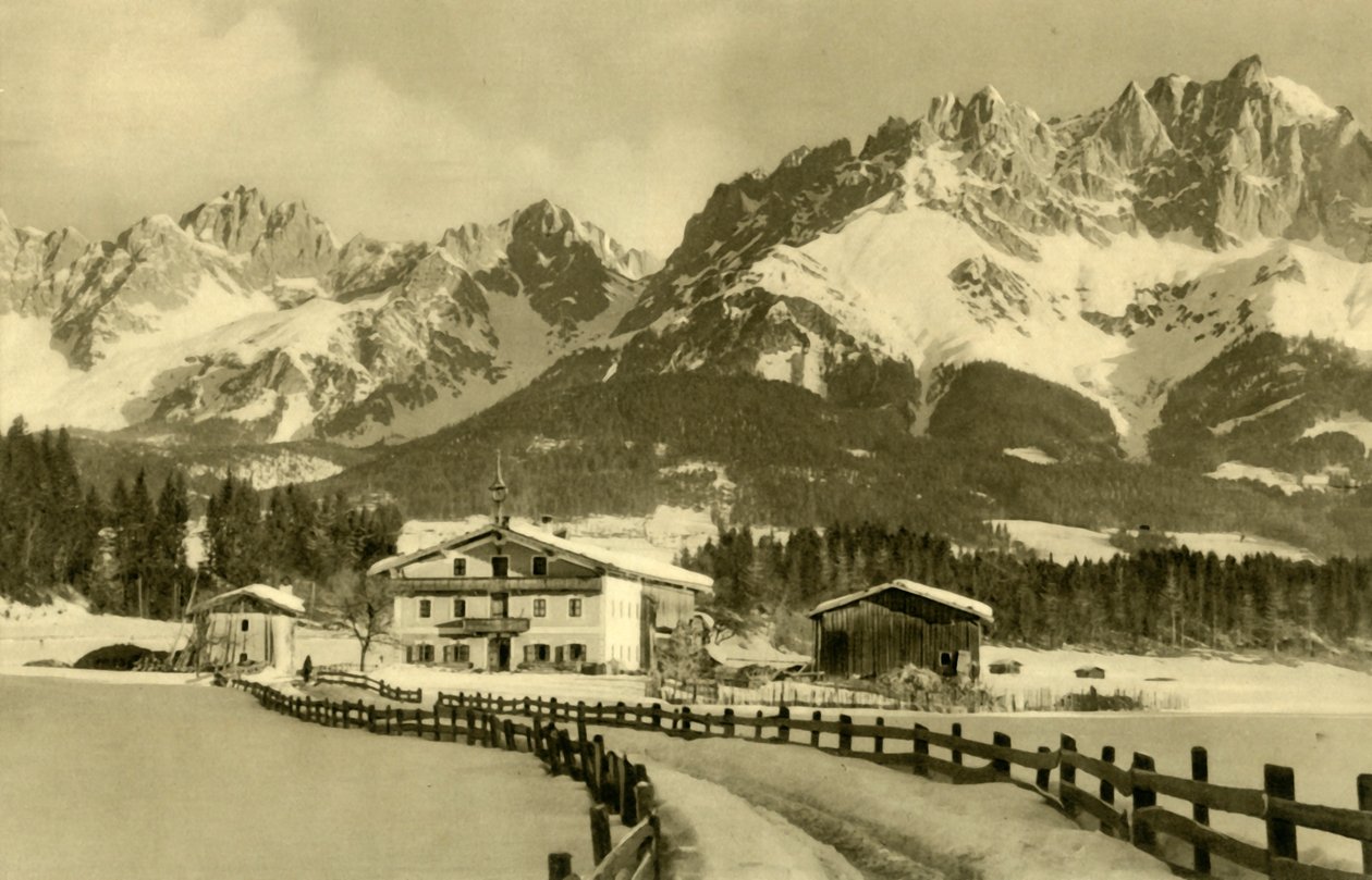 Góry Kaiser, Oberndorf, Tyrol, Austria, c1935. autorstwa Unbekannt