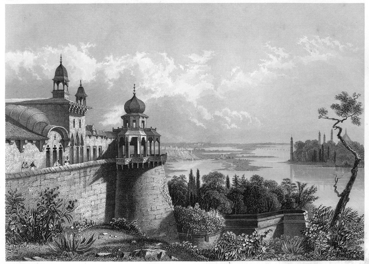 Pałac w Agrze, ok. 1860 r. autorstwa Unbekannt