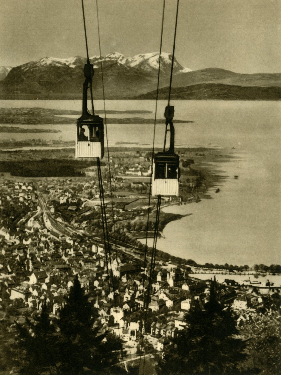 Kolejka linowa Pfänderbahn, Bregenz, Austria, ok. 1935. autorstwa Unbekannt