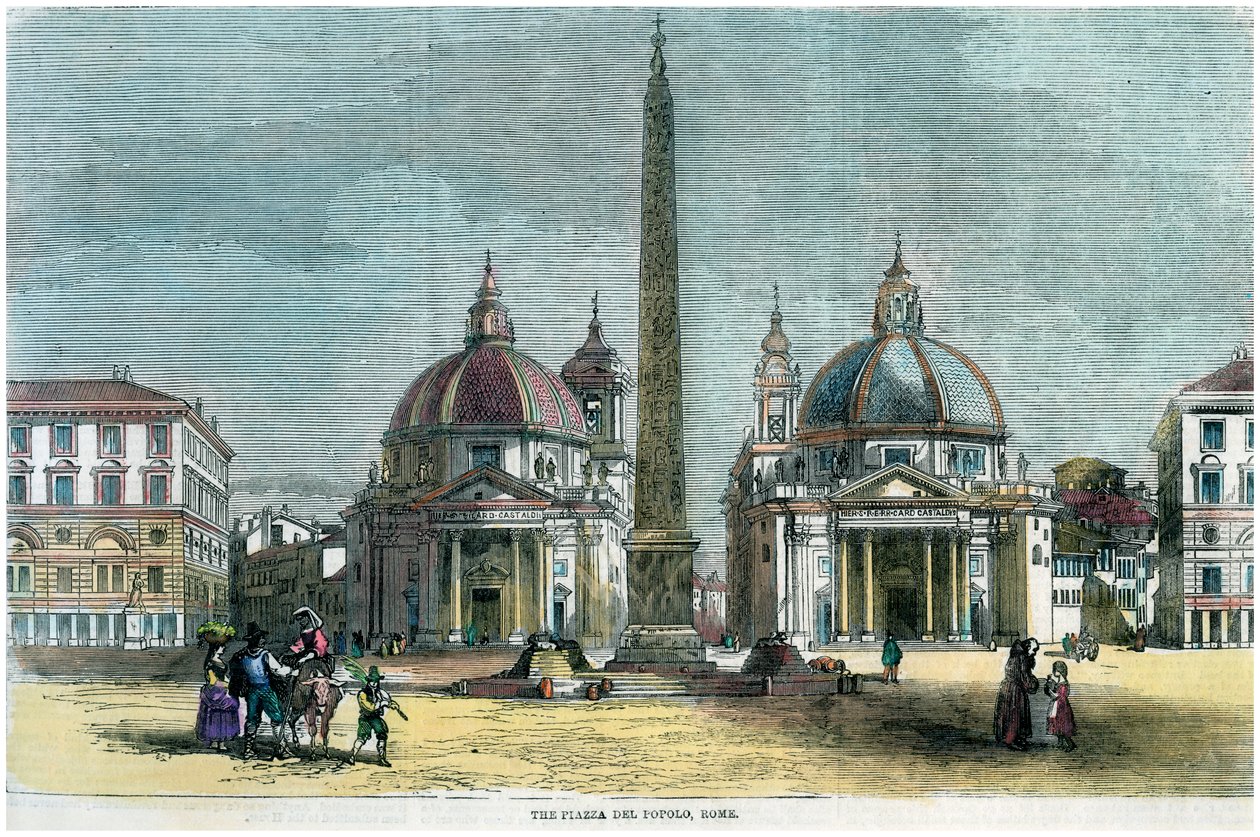 Piazza del Popolo, Rzym, Włochy, ok. 1880 r. autorstwa Unbekannt