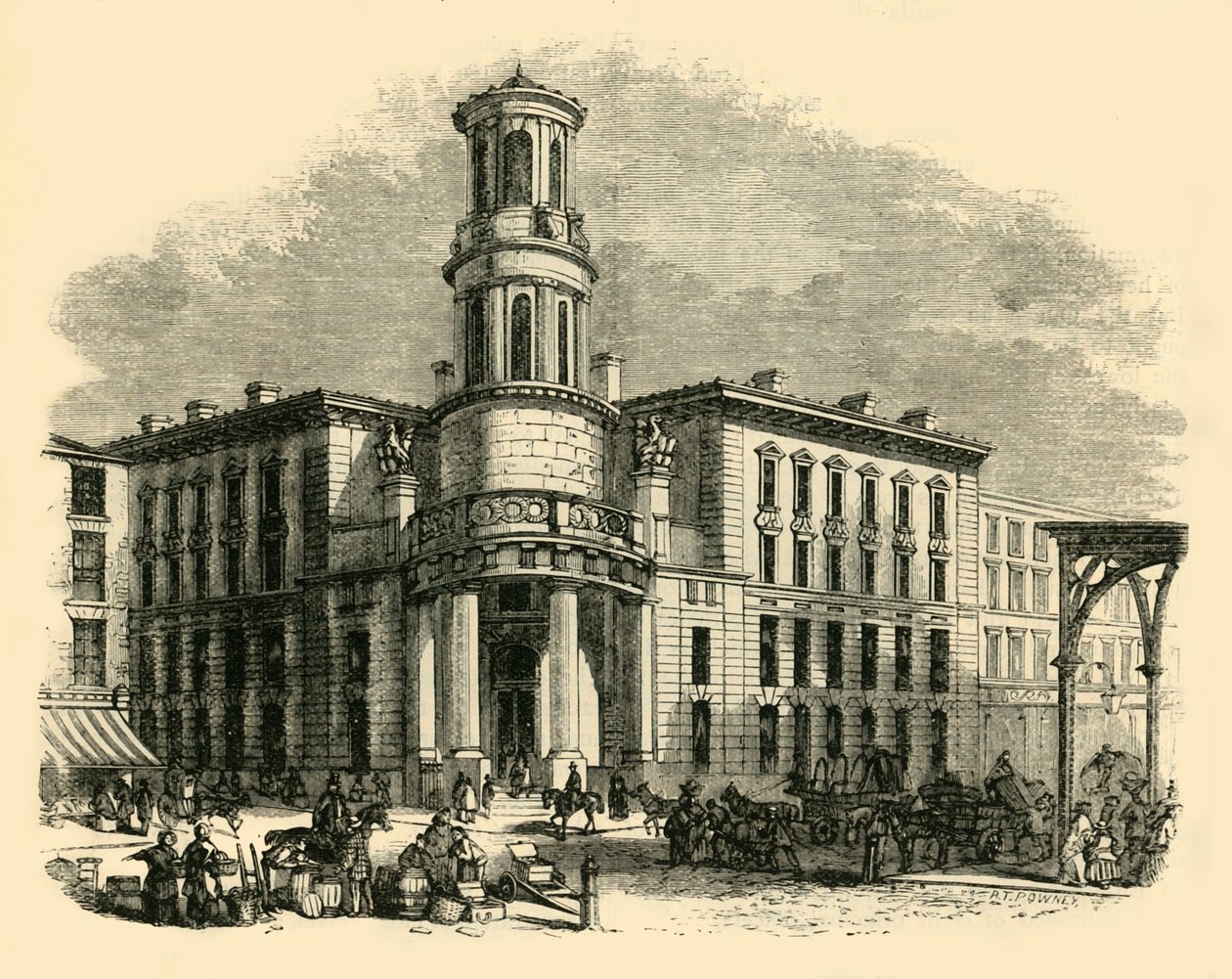 Obecna Giełda Węgla, ok. 1872 r. autorstwa Unbekannt