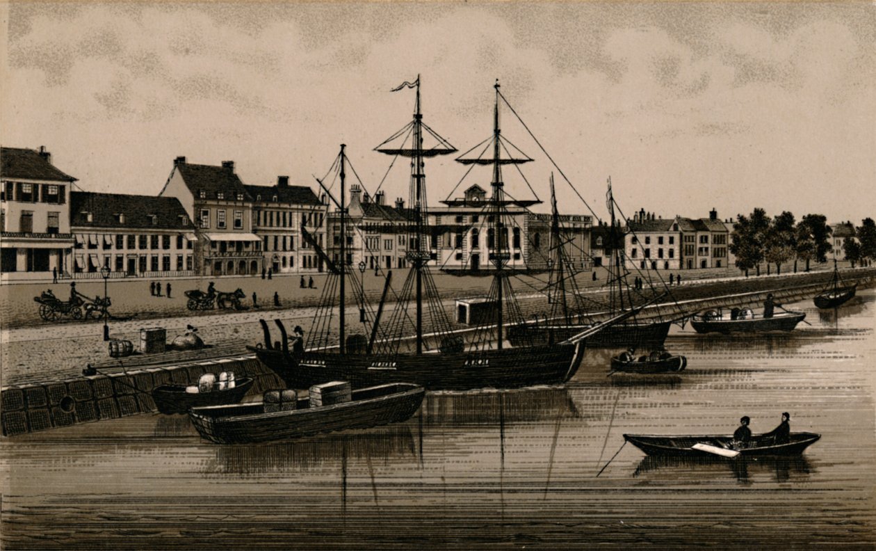 Nabrzeże, ok. 1880 r. autorstwa Unbekannt