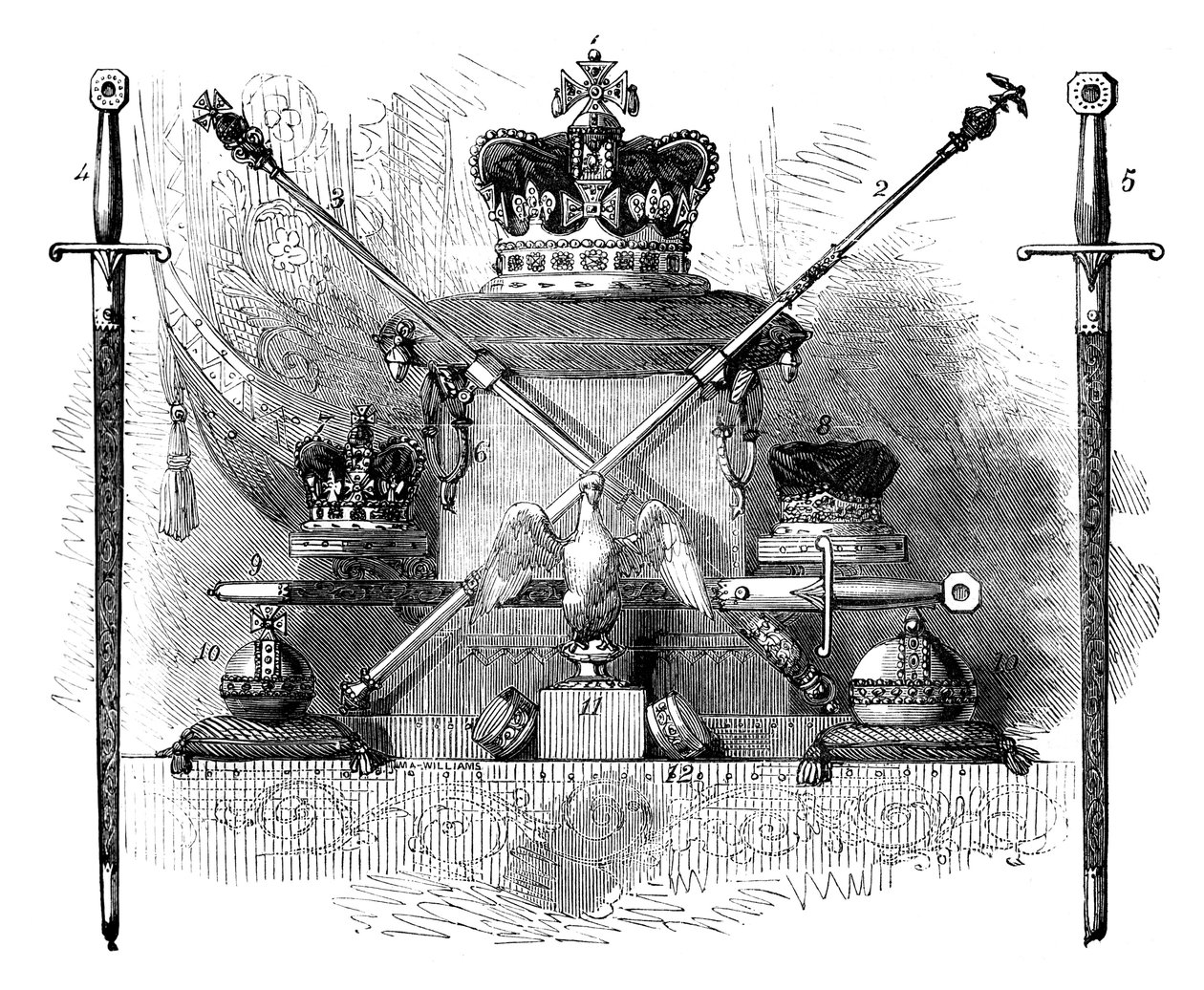 Regalia Anglii, ok. 1820 r., ok. 1895 r autorstwa Unbekannt