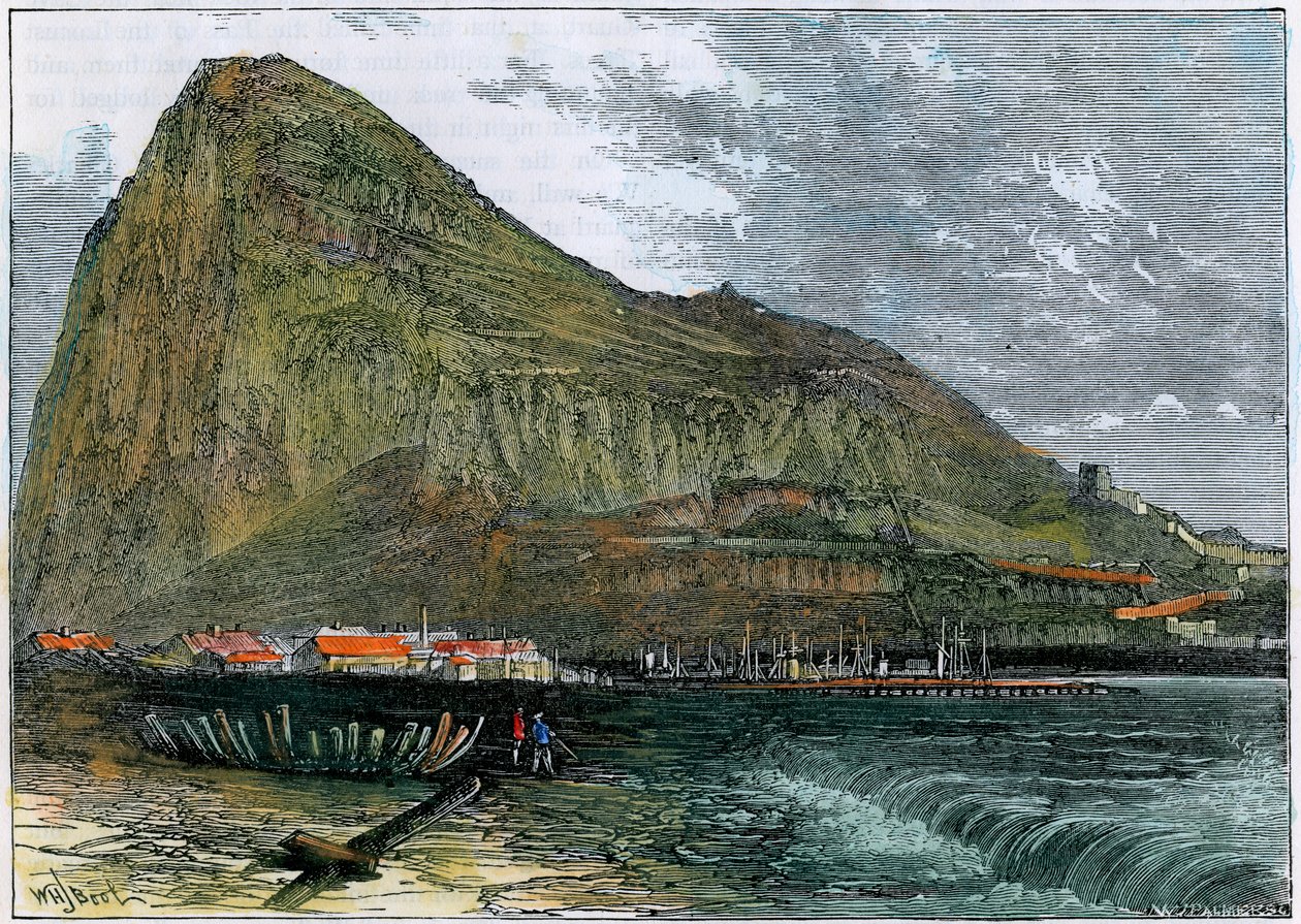 Skała Gibraltarska, ok. 1880 r. autorstwa Unbekannt