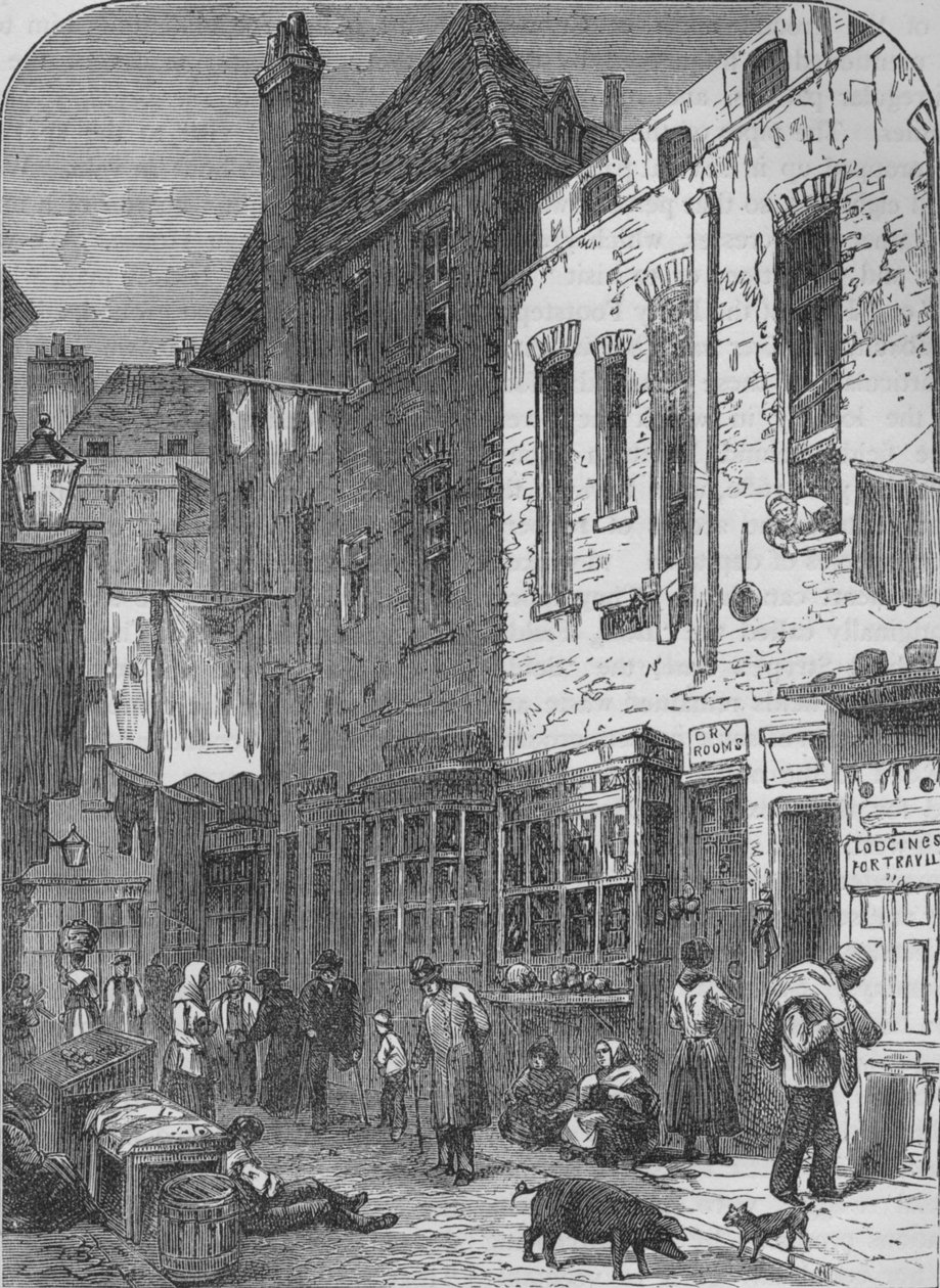 The Rookery of St Giles, Londyn, 1850 1878 autorstwa Unbekannt