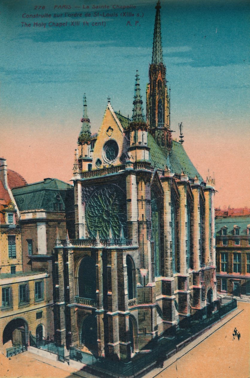 Kaplica Święta Sainte-Chapelle, Paryż, ok. 1920 r. autorstwa Unbekannt