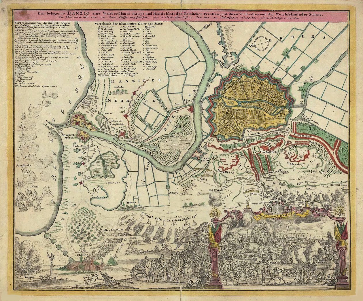 Oblężenie Gdańska, 1734, lata 30. XVIII w. autorstwa Unbekannt