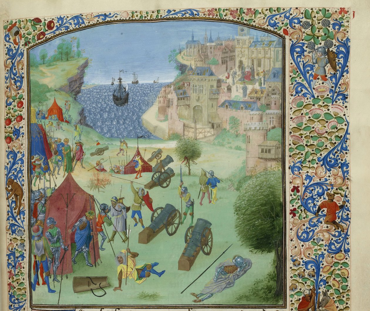 Oblężenie Lizbony, 1384, ok. 1470-1475. autorstwa Unbekannt