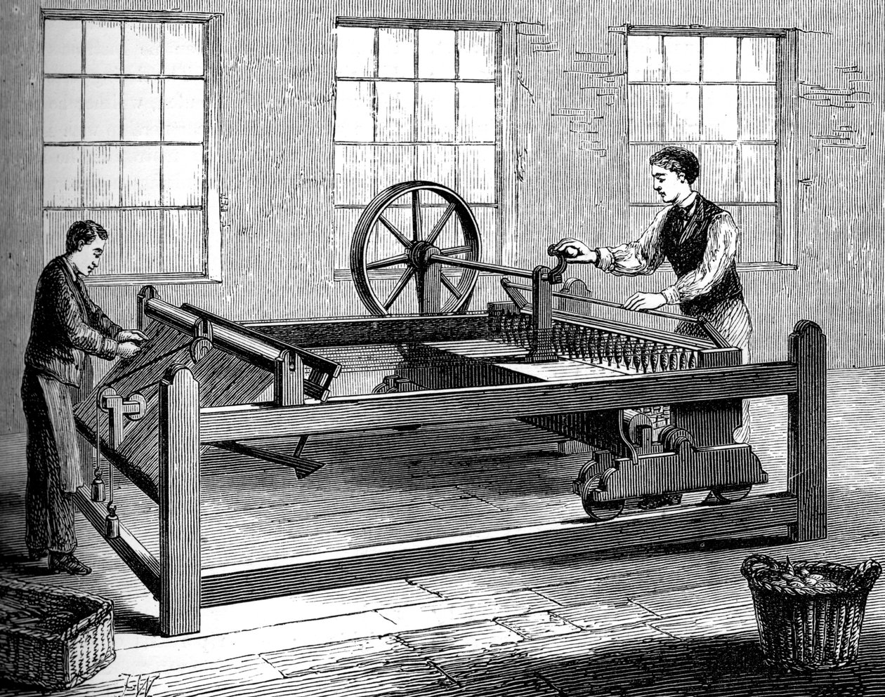 Slubbing-Billy, ok. 1880 r. autorstwa Unbekannt