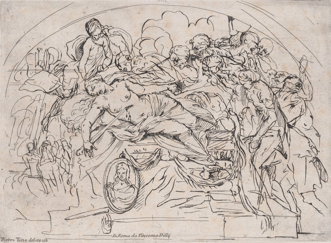 Samobójstwo Dydony, 1650-1700. autorstwa Unbekannt