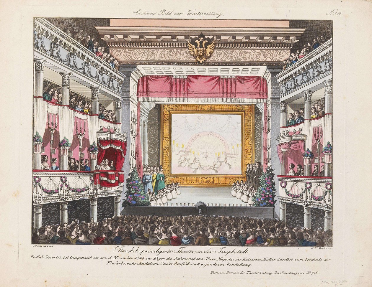 Teatr w Josefstadt, 1844. autorstwa Unbekannt