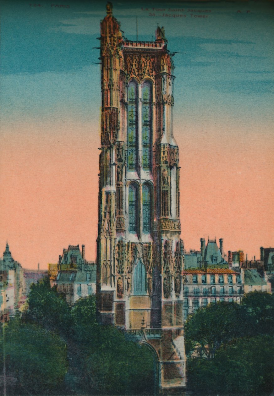 Tour Saint-Jacques, Paryż, ok. 1920 autorstwa Unbekannt