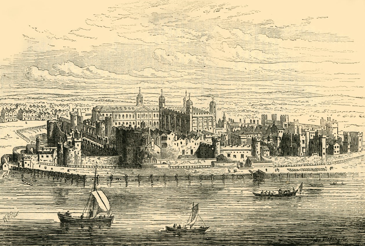 Tower of London, ok. 1872 r. autorstwa Unbekannt