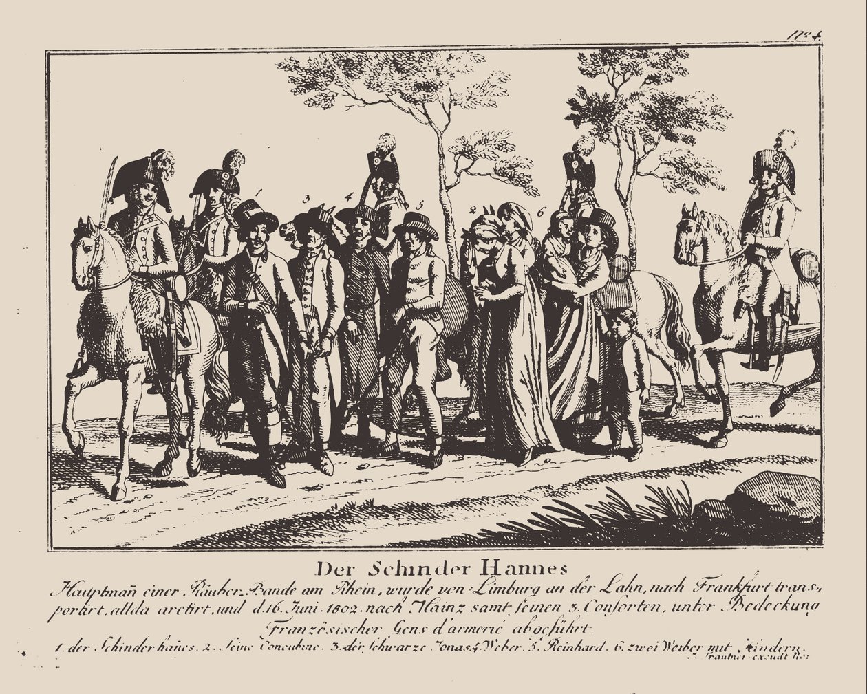 Aresztowanie Schinderhannesa, 1802. autorstwa Unbekannt