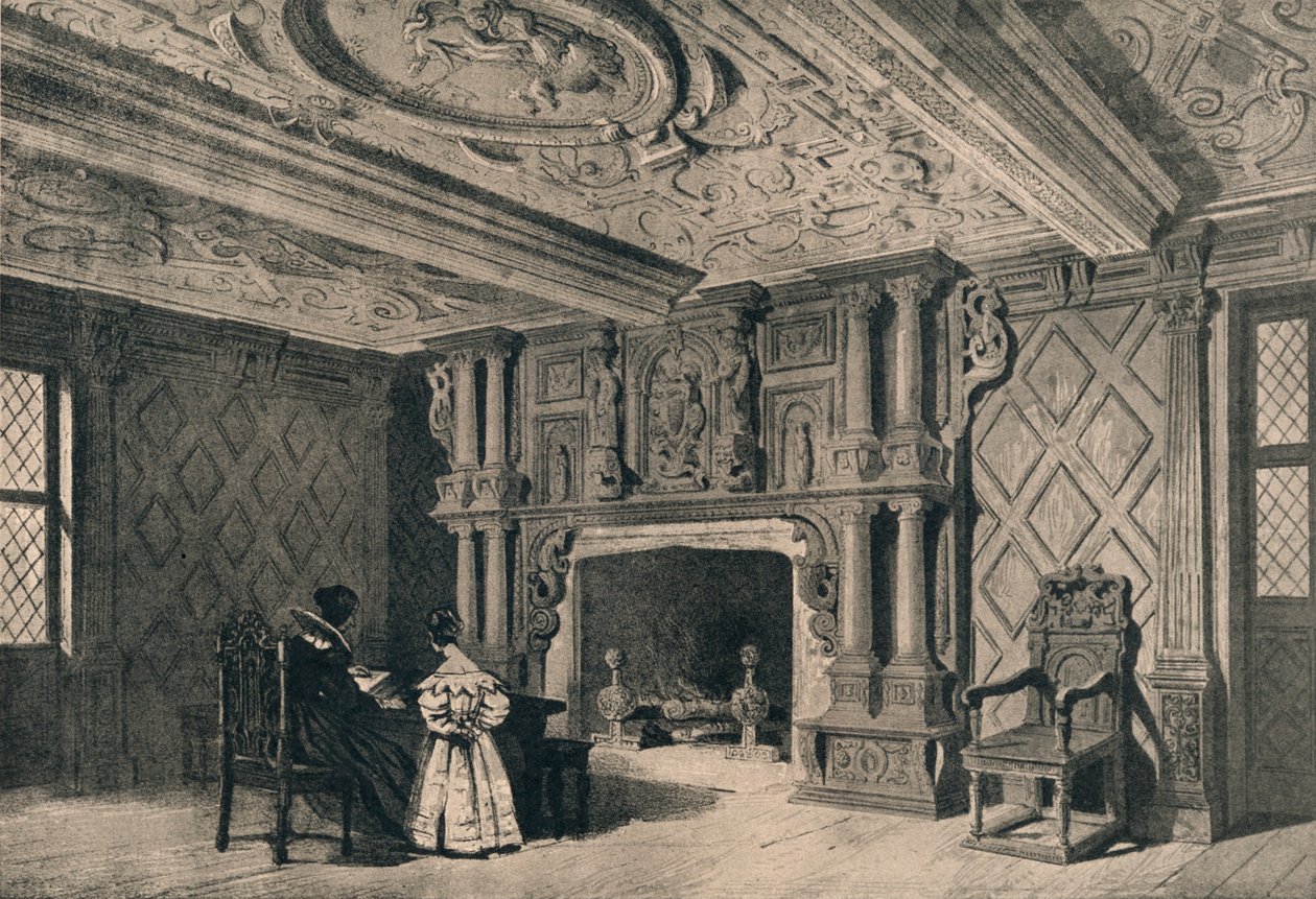 Salon, Park Hall, Shropshire, 1915 autorstwa Unbekannt