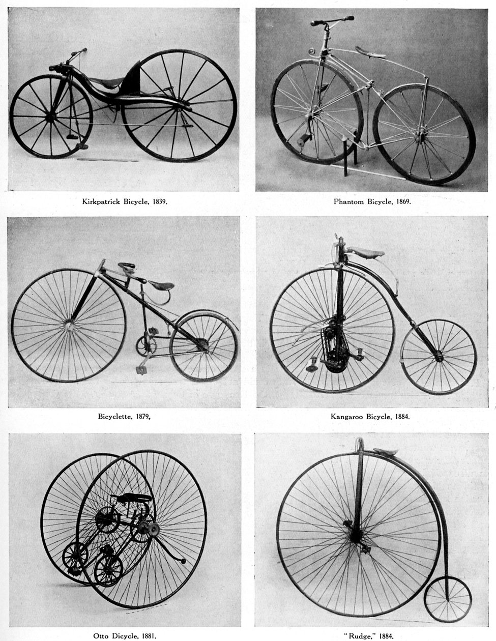 Ewolucja roweru, XIX wiek, ok. 1920 autorstwa Unbekannt