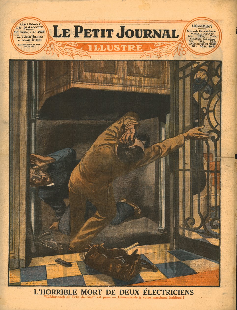 Straszna śmierć dwóch elektryków, 1929. autorstwa Unbekannt