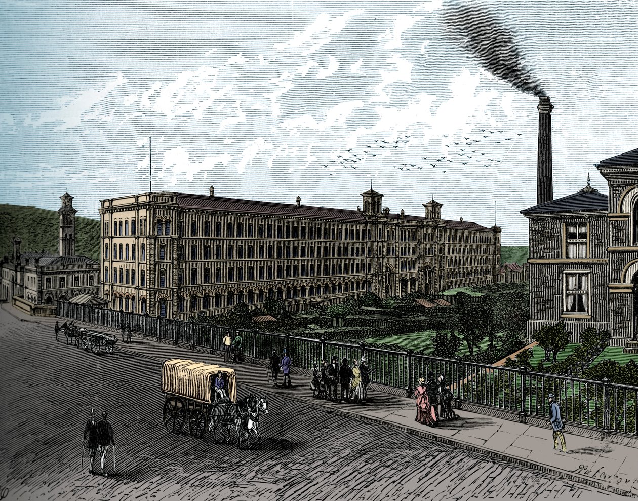 Młyn w Saltaire, ok. 1880 autorstwa Unbekannt