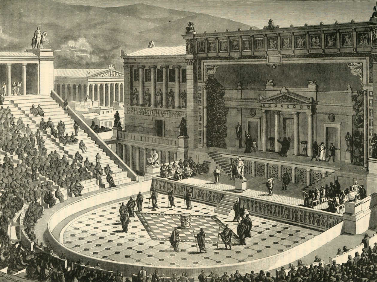 Teatr Dionizosa w Atenach, 1890. autorstwa Unbekannt