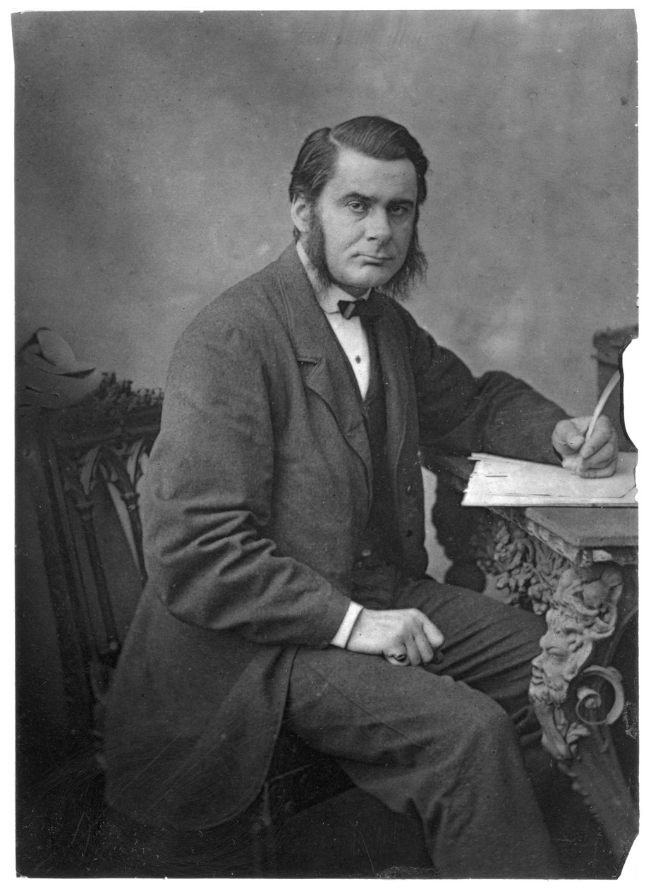 Thomas Henry Huxley, brytyjski biolog, 1866 autorstwa Unbekannt