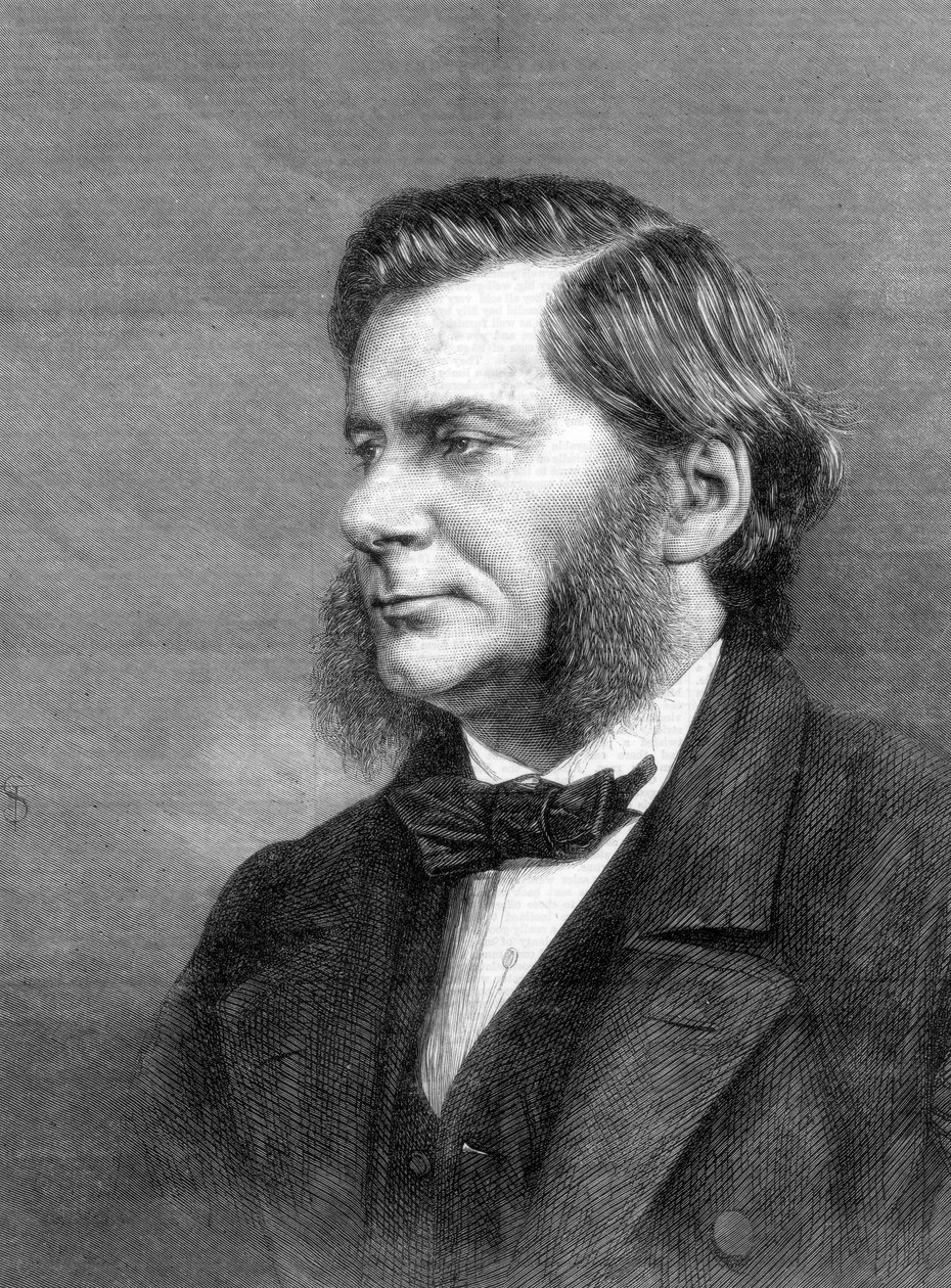 Thomas Henry Huxley, brytyjski biolog, 1871 r. autorstwa Unbekannt