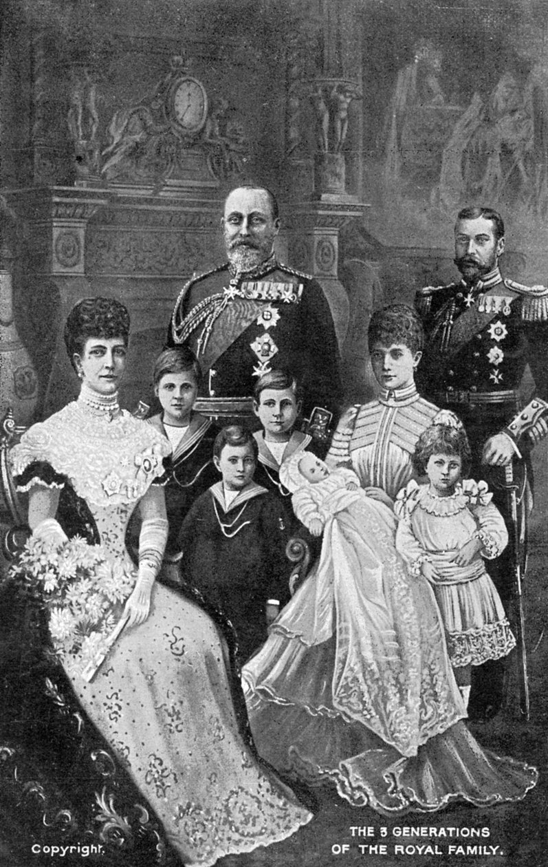 Trzy pokolenia brytyjskiej rodziny królewskiej, c1903 autorstwa Unbekannt
