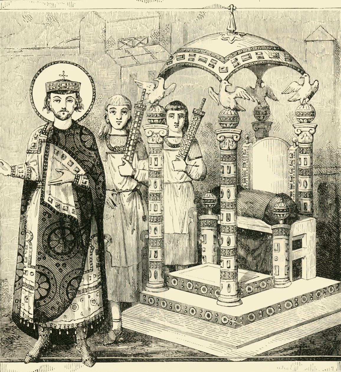 Tron cesarzy bizantyjskich, 1890. autorstwa Unbekannt