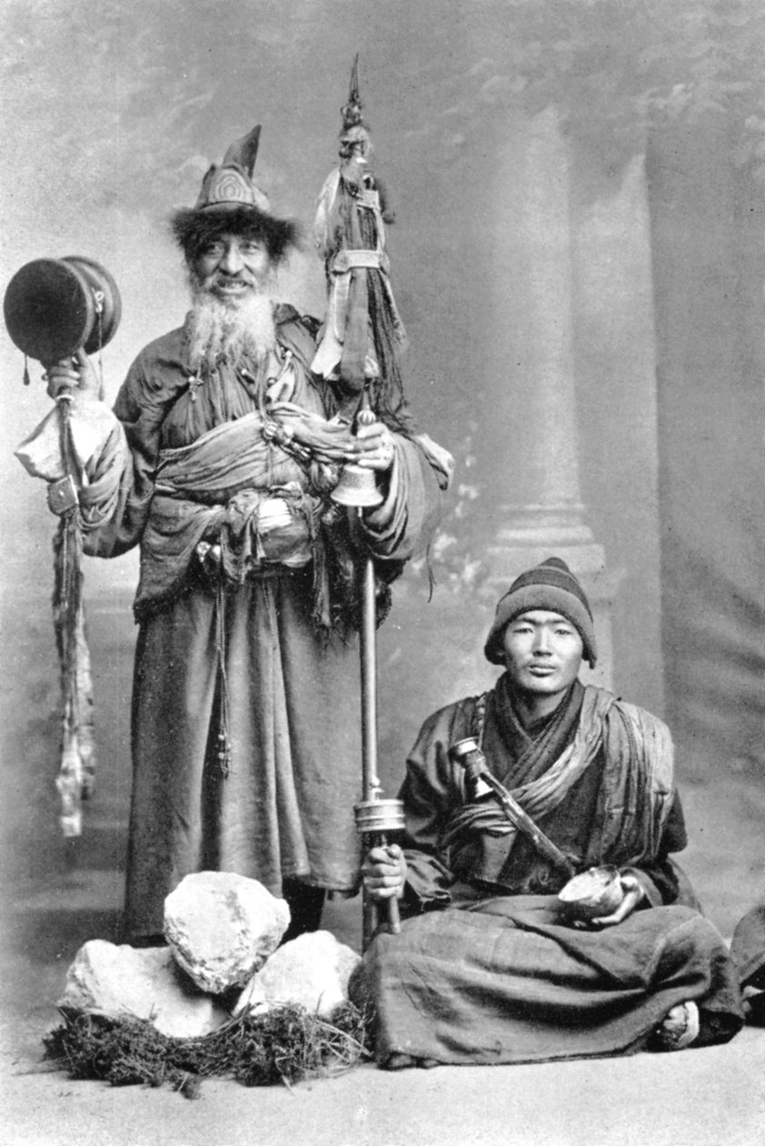 Żebracy tybetańscy, ok. 1910 r autorstwa Unbekannt