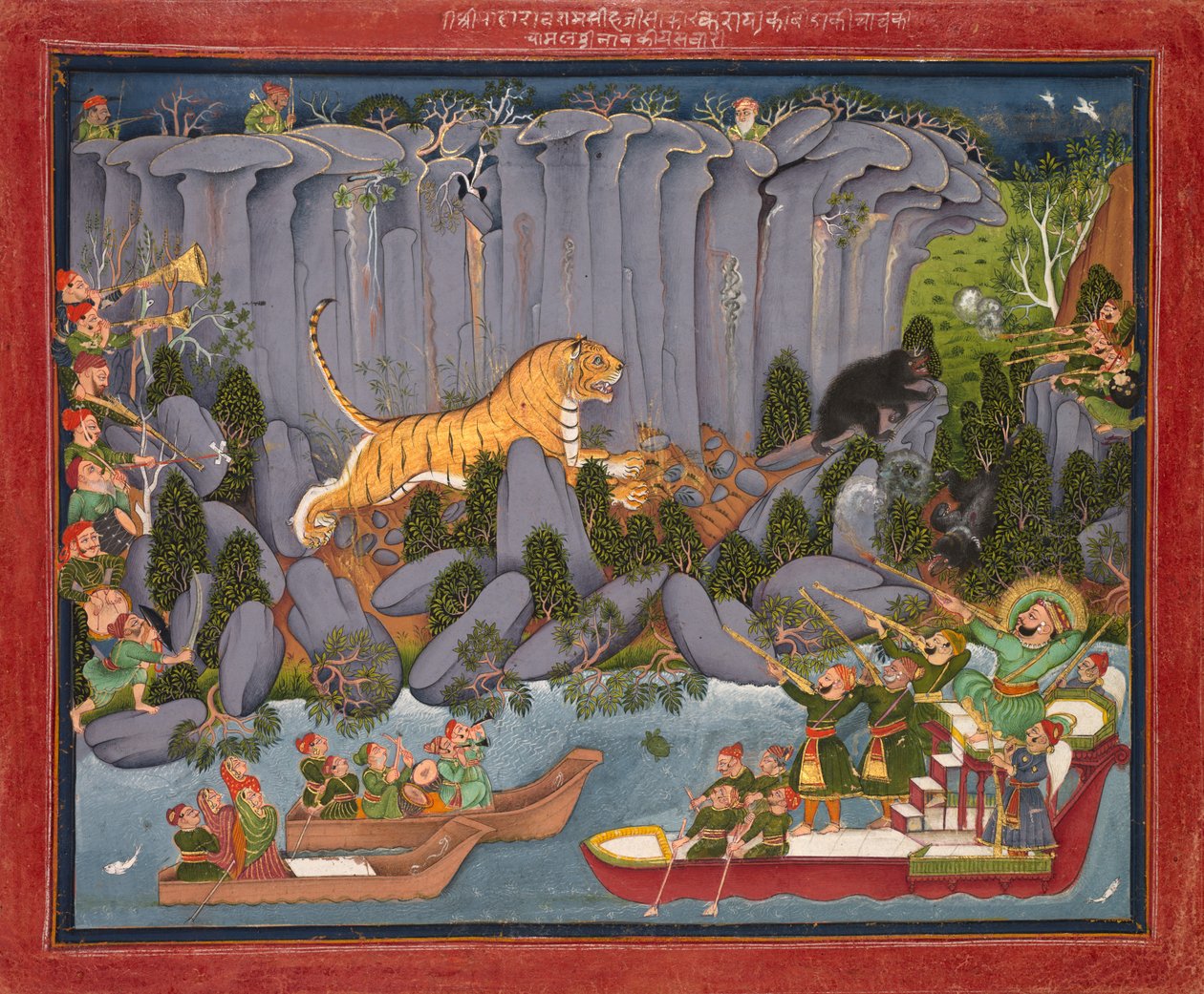 Polowanie na Tygrysa Rama Singha II, ok. 1930 r. 1830-1840. autorstwa Unbekannt