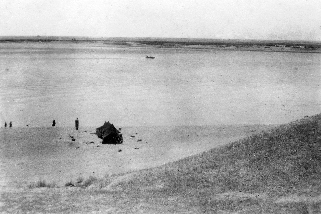 Rzeka Tygrys, Samarra, Mezopotamia, 1918 autorstwa Unbekannt