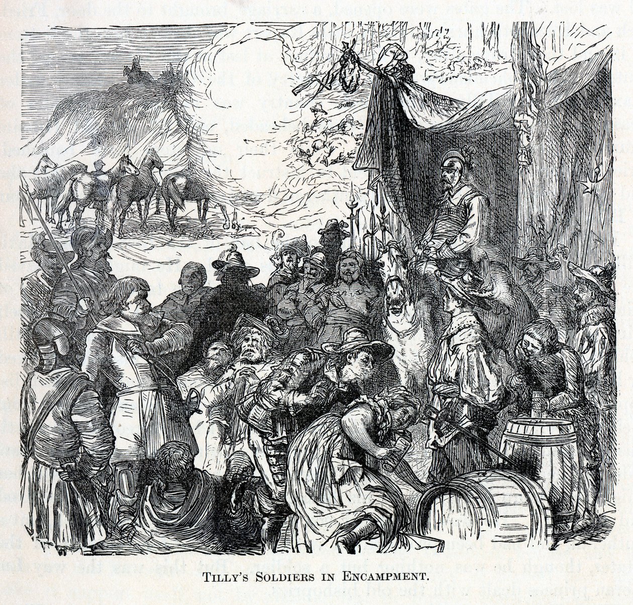 Żołnierze Tillys w obozie, 1882 r. autorstwa Unbekannt