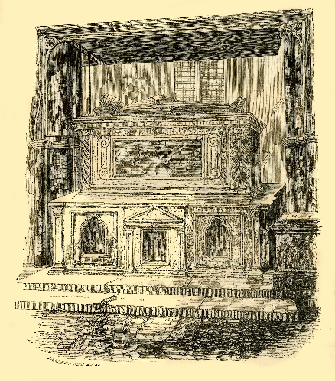 Grób Henryka III, 1881. autorstwa Unbekannt