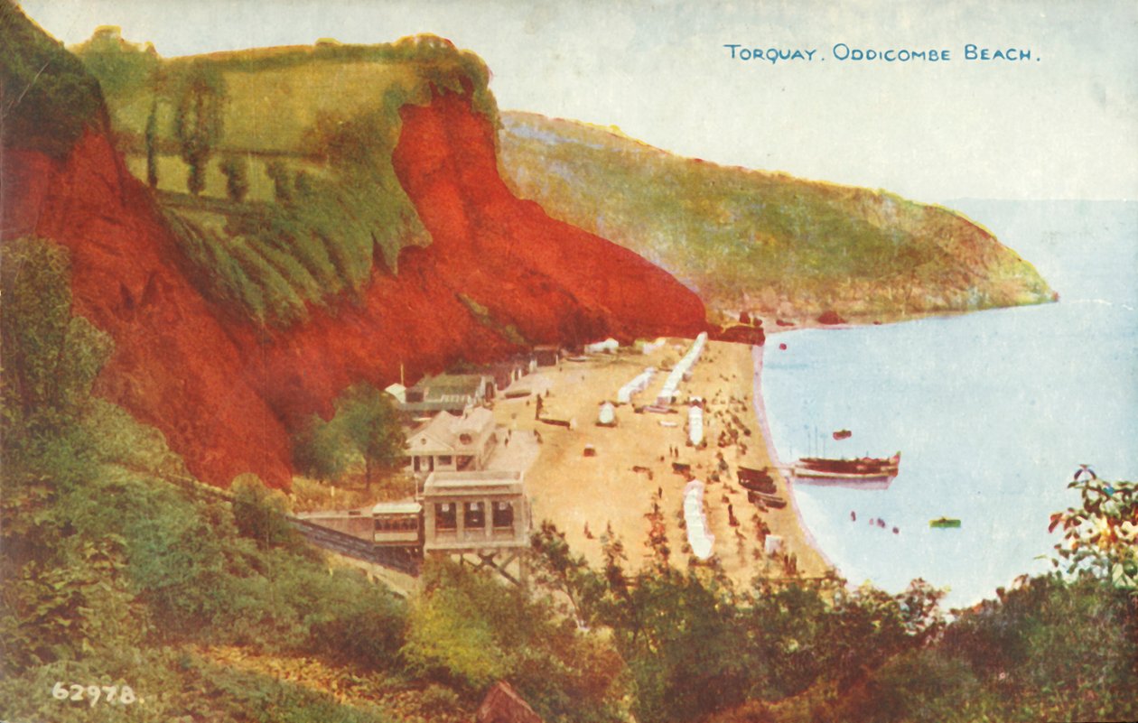 Torquay, plaża Oddicombe, koniec XIX i początek XX wieku. autorstwa Unbekannt
