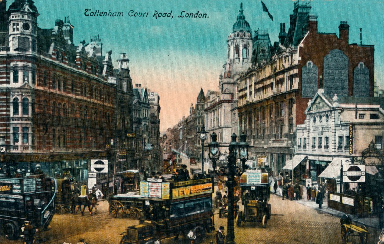 Tottenham Court Road, Londyn, 1915, ok. 1900-1930 autorstwa Unbekannt