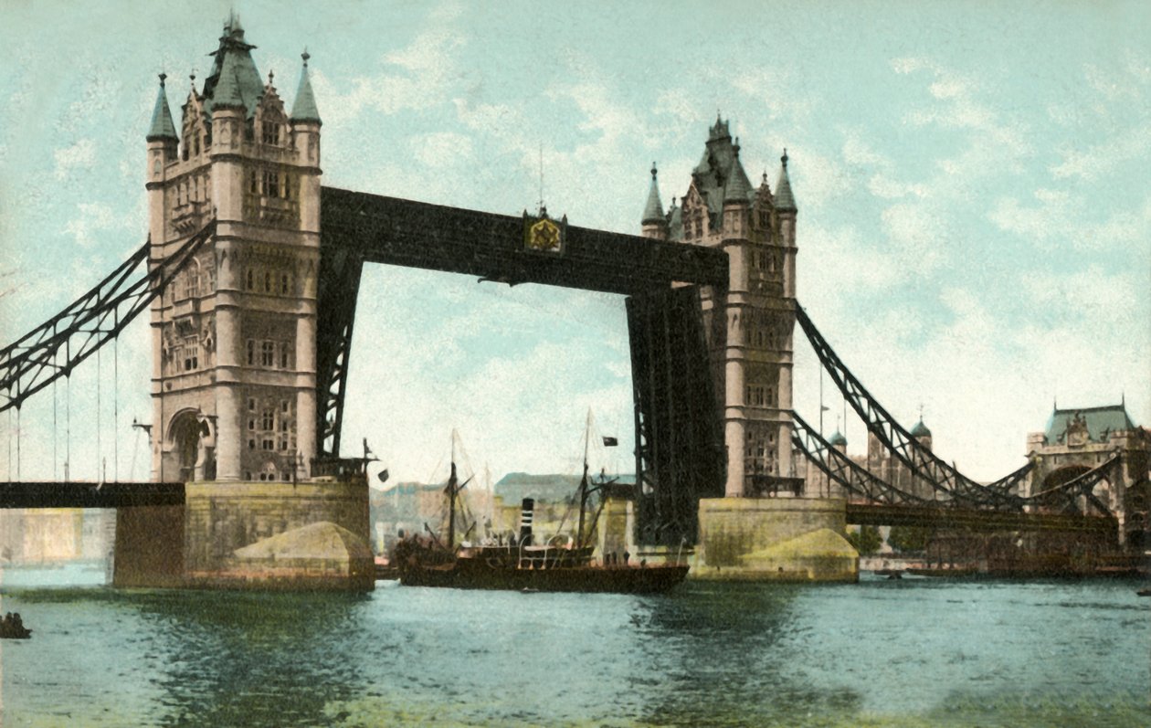 Tower Bridge, Londyn, 1906. autorstwa Unbekannt