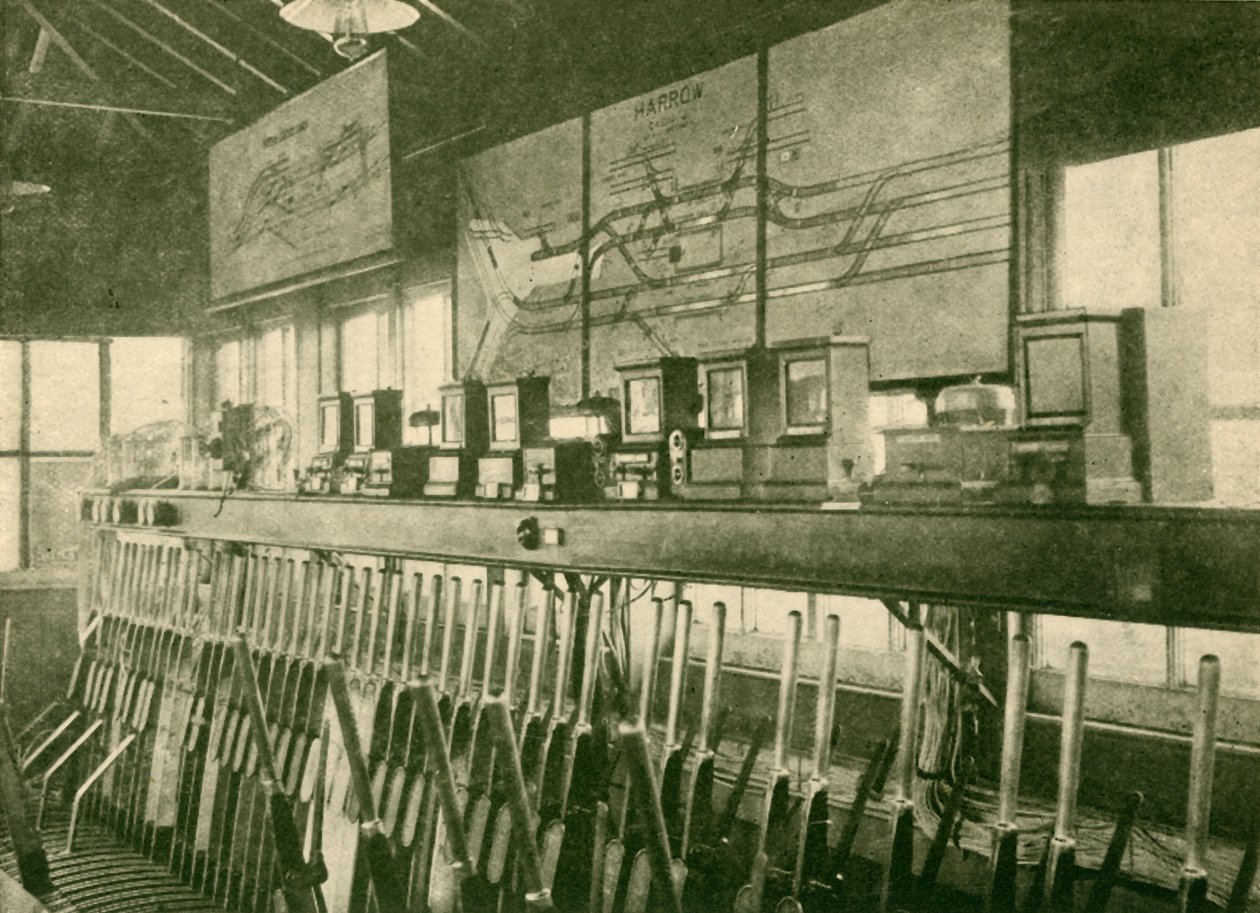 Schemat ruchu pociągu w nastawni, Metropolitan Railway, 1930. autorstwa Unbekannt