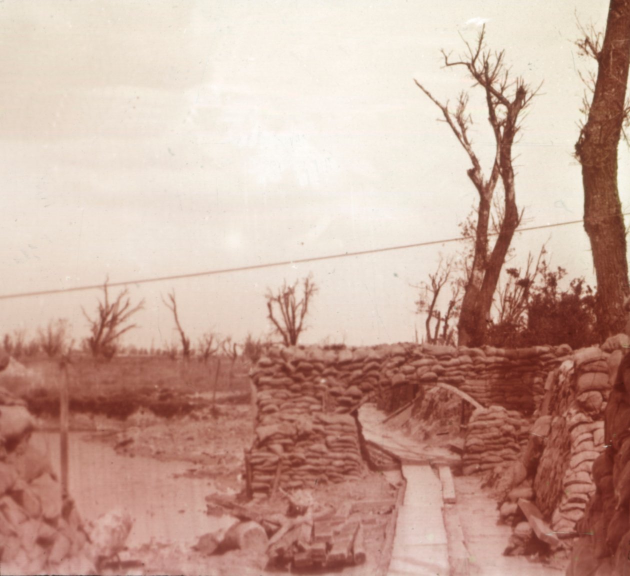 Okopy, Diksmuide, Belgia, c1914-c1918 autorstwa Unbekannt