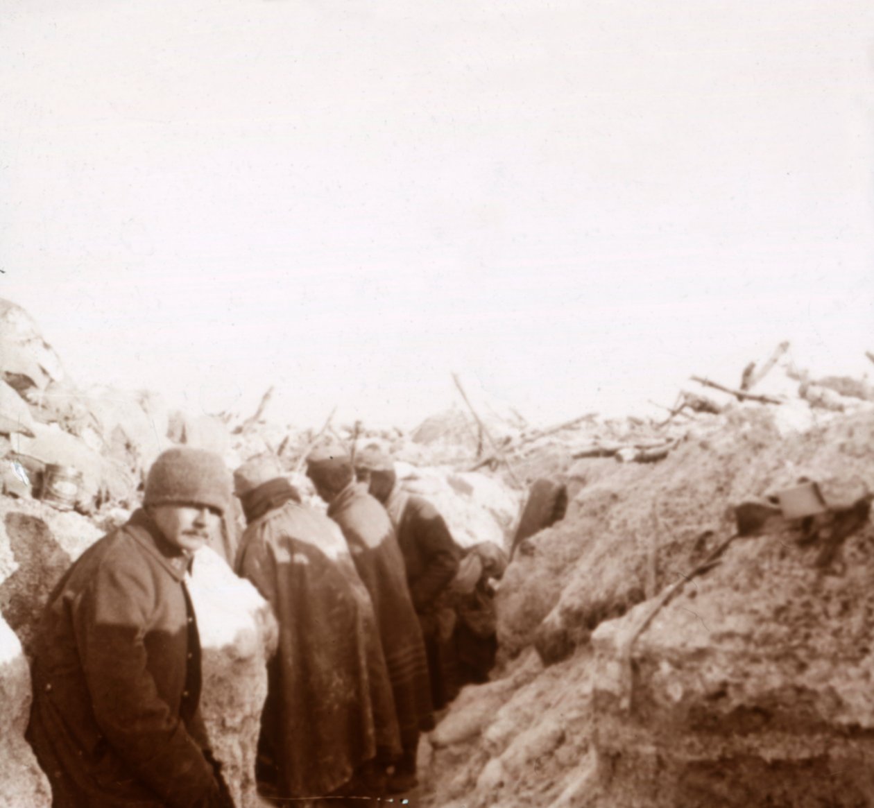 Okopy, Tahure, północna Francja, c1914-c1918 autorstwa Unbekannt